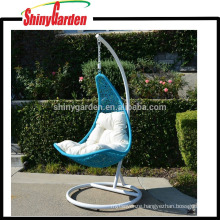 New style Outdoor Synthetic Rattan hanging Swing Egg Chair